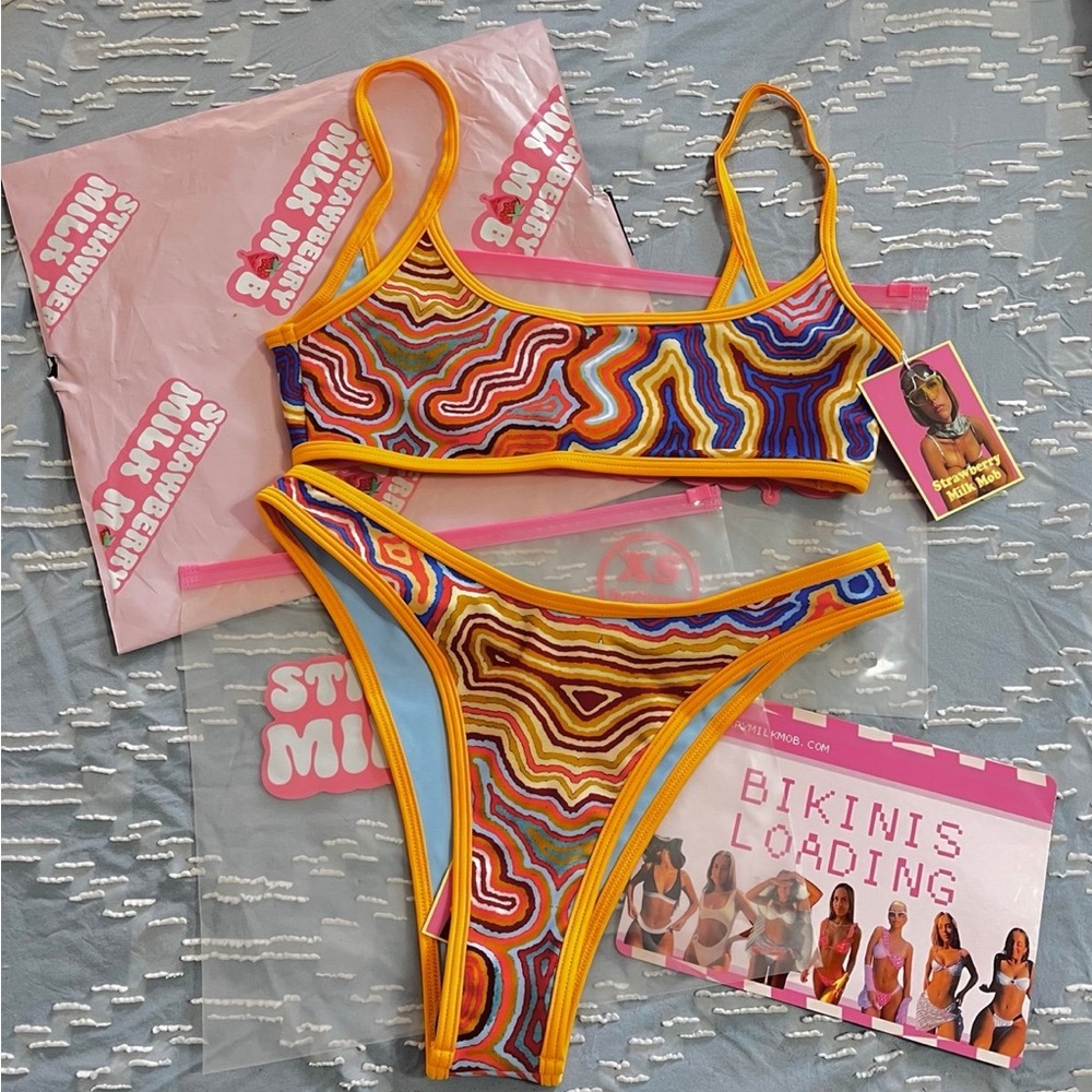 Strawberry Milk Mob Cento Per Cento Bikini Set